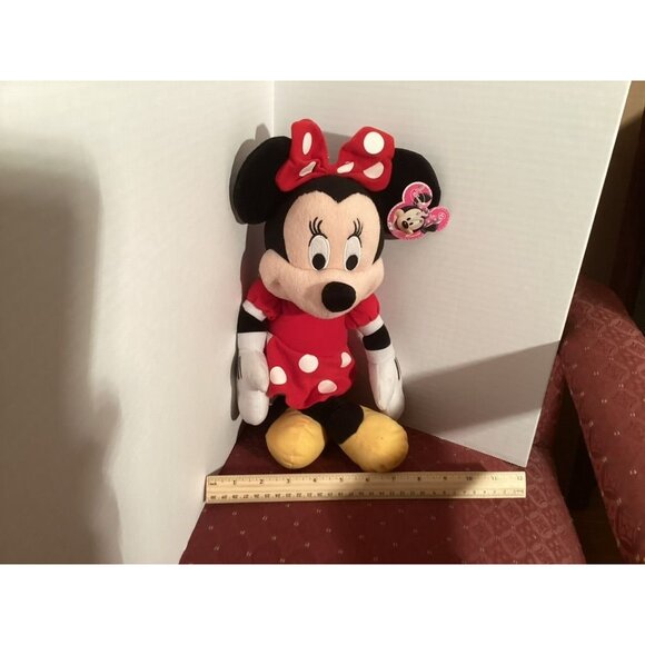 Disney Minnie Mouse Plush Doll 20" Red & White Polka Dot Dress Stuffed Toy - Picture 4 of 5